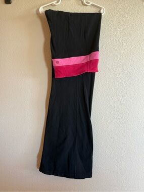lululemon-*Reversable* Black Flair Leggings with Pink Colorblock Waist